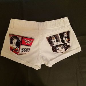 "Re-Fashioned" Wonder Women White Mossimo Shorts